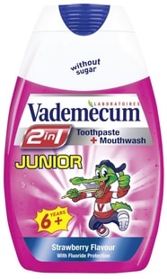 Vademecum 2v1 Junior jahoda zubní pasta 75ml