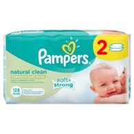 Pampers Ubrousky Natural Clean 2x64ks