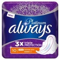 Прокладки жен Always Ultra гигиенич Platinum collection Normal Plus single 10шт (4015400453185)
