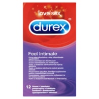 Durex Feel intimate tenké kondomy s extra lubrikací pro hladší pocit 12 ks