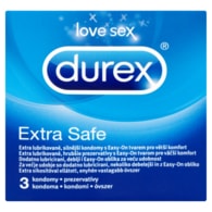 Durex Extra safe silnější a extra lubrikované kondomy 3 ks