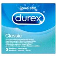 Durex Classic easy-on kondomy s lubrikantem 3 ks