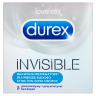 Durex Invisible Extra Thin Extra Sensitive kondomy 3 ks