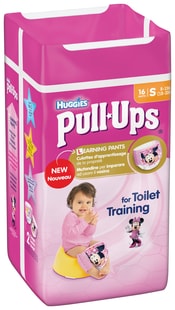 Huggies Pull-Ups 8-15kg 16ks dívky - tréninkové kalhotky