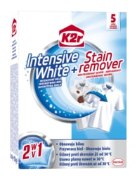 K2r Intensive White + Stain Remover prací ubrousky 5ks