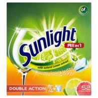 Sunlight All in 1 Citrus Tablety do myčky nádobí 52 ks 910g