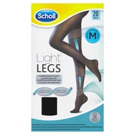 Scholl Light Legs Kompresní punčochové kalhoty Black M 20 DEN